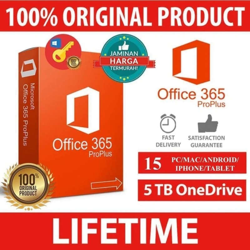 Lifetime Microsoft office 365 license 5Tb onedrive 5 years 5 device Account Original Genuine All Language office 2019 365 key