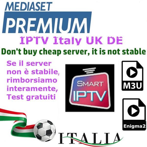 IPTV M3U Enigma2 IPTV Italy UK Germany Belgium French Romania Channels Mediaset Premium For Android Box Smart TV