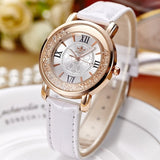 New Fashion Women Watches Leather Quartz Wristwatch Ladies Dress Rhinestone Watch Women Reloj Mujer Montre Femme Watches JY0491