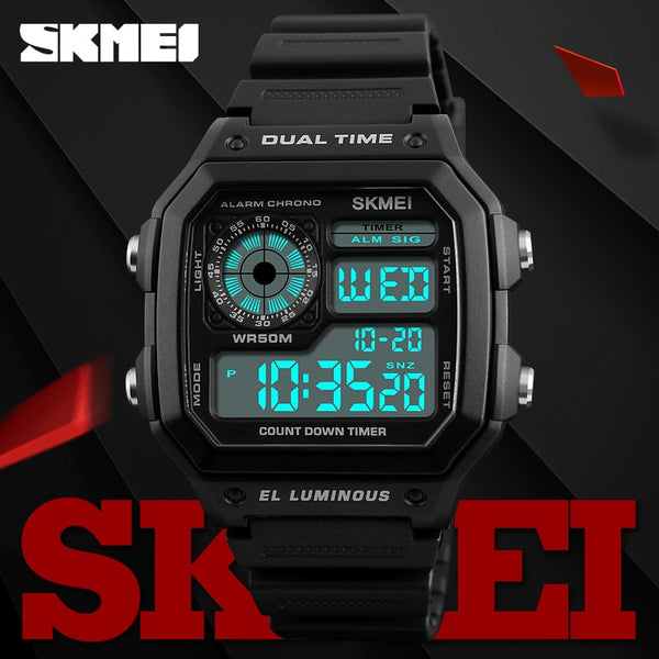 SKMEI Famous Military Army Sport Watch Men Top Brand Luxury Electronic LED Digital Wristwatches Male Clock Men Relogio Masculino