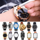 21 styles Electronic Flameless Windproof Cigarette lighter Watch Men Military Rechargeable USB Lighters Charging Sport Watche PJ