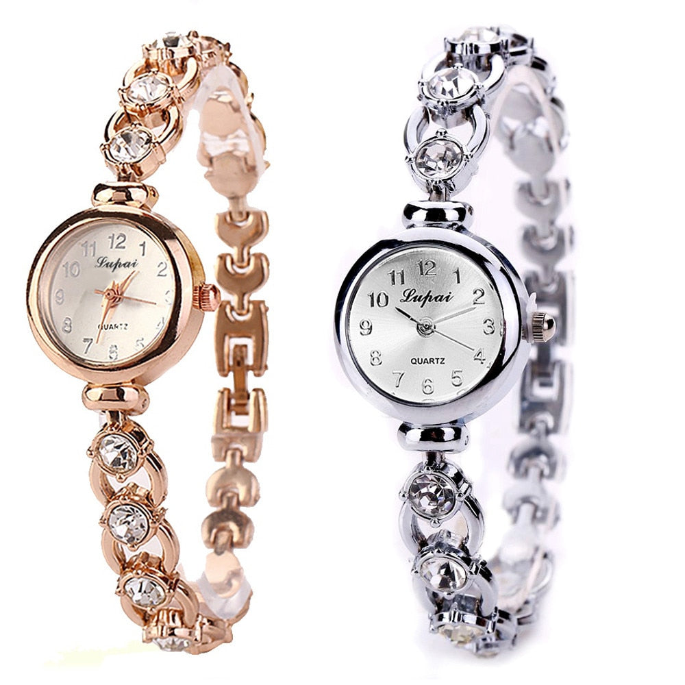 LVPAI Vente chaude De Mode De Luxe  Femmes Montres Femmes Bracelet Montre Watch Crystal Stainless Steel women watches luxury#15