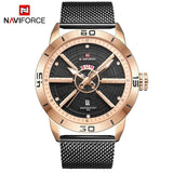 NAVIFORCE Mens Watches Top Brand Luxury Sport Watch Mesh Steel Date Week Waterproof Quartz Watch for Men Clock Relogio Masculino