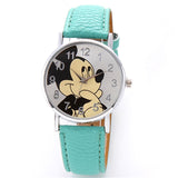 New Women Watch Mickey Mouse Pattern Fashion Quartz Watches Casual Cartoon Leather Clock Girls Kids Wristwatch Relogio Feminino