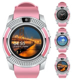 Smart Watch V8 Men Bluetooth Sport Watches Women Ladies Rel gio Smartwatch with Camera Sim Card Slot Android Phone PK DZ09 Y1 A1