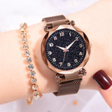 Luxury Luminous Women Watches Starry Sky Magnetic Female Wristwatch Waterproof Rhinestone Clock relogio feminino montre femme