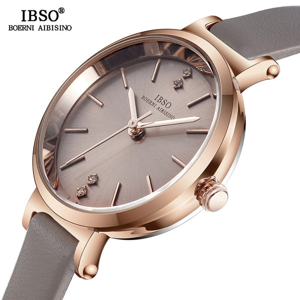 IBSO 8 MM Ultra-Thin Wrist Women Watches Luxury Female Clock Fashion Montre Femme 2019 Quartz Ladies Watch Relogio Feminino