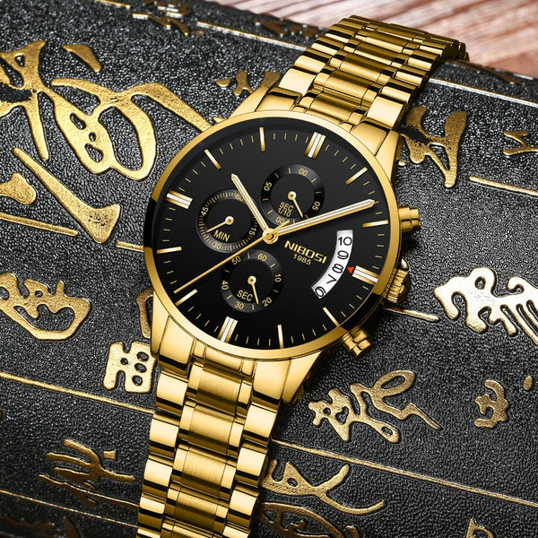NIBOSI Watch Men Waterproof Casual Luxury Brand Quartz Military Sport Watch Business Clock Men's Wristwatches Relogio Masculino