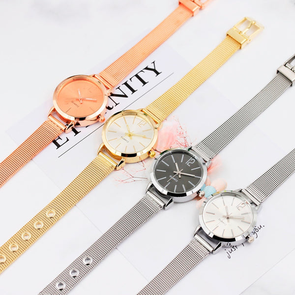Fashion Belt women watches Minimalist Style Quartz Watch Luxury Casual Fashion Watches for women Gift bayan saat reloj mujer *Y