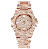 ICE-Out Bling Diamond Watch For Men Women Hip Hop Mens Quartz Watches Stainless Steel Band Business Wristwatch Man Unisex Gift