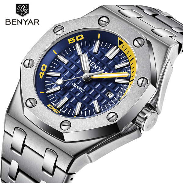 New BENYAR Fashion Men Watches Male 5123M Brand Luxury Quartz Watch Men Casual Waterproof Sports WristWatch Relogio Masculino