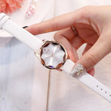 Fashion Women Rose Gold Flower Rhinestone Wrist Watches Luxury Casual Female Quartz Watch Relogio Feminino Drop Shipping