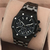 All Subdials Work Hot Mens Watches Stainless Steel Quartz Wristwatches Stopwatch Luxury Watch Top Brand relogies for men Best Valentine Gift